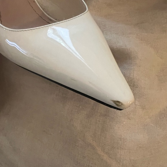 DIOR J’ADIOR Slingback Sandals Off White Patent Leather 38.5 B - Picture 9 of 10